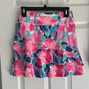 Floral Pink and Blue Women's Skirt